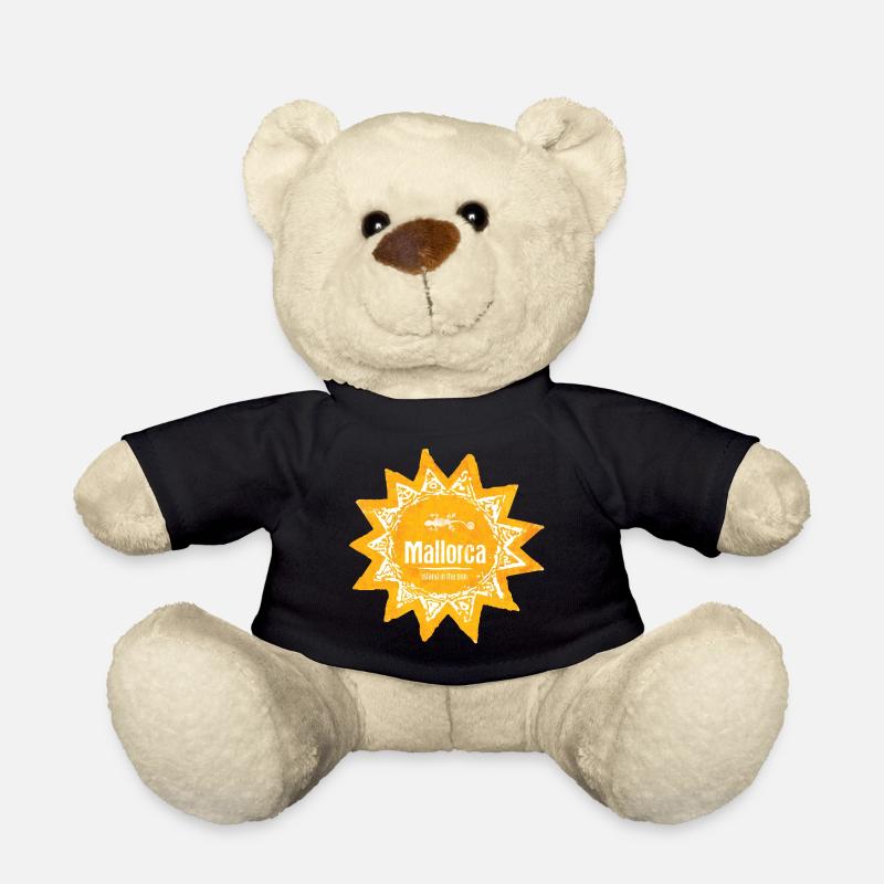 Mallorca Sonnenlogo mit Gecko und Sonne - Teddy - Schwarz