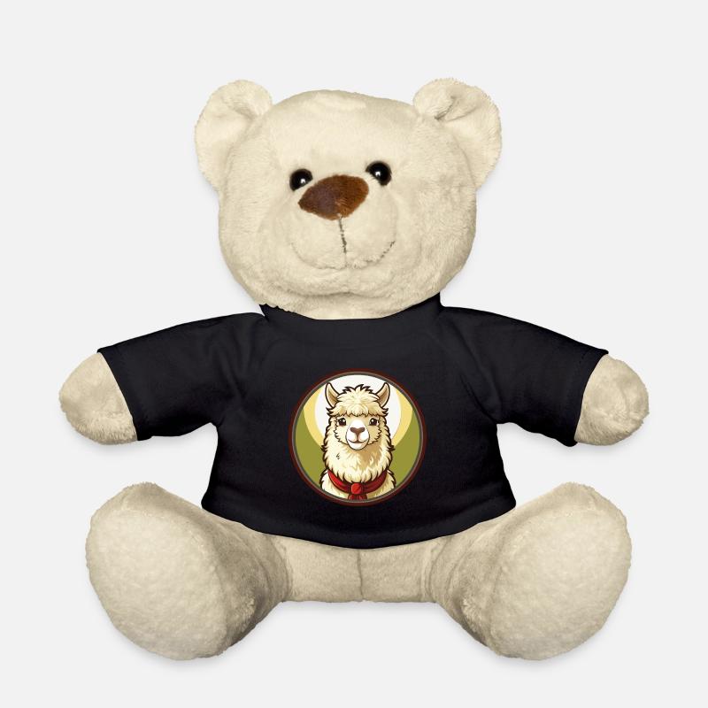 Alpaka Bunte Kawaii Cartoon Figur Clipart - Teddy - Schwarz