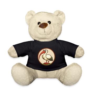 Ibis Colorful Kawaii Cartoon Character Clipart Pet - Teddy Bear - black - Front