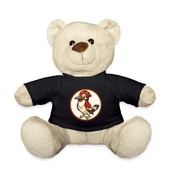 Jay Bird Bunte Kawaii Cartoon Figur Clipart - Teddy - Schwarz - Vorne