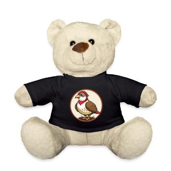 perdrix coloré kawaii personnage de dessin animé animal de compagnie - Nounours - noir - Devant