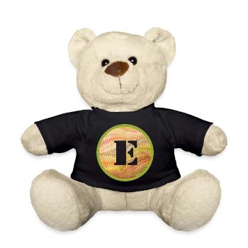 E 37 Letter E - Teddy Bear - black - Front