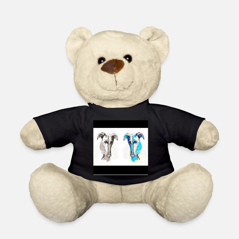 Double Dog Sketch Pop Art - Teddy Bear - black