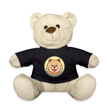 Chow Chow Hund Rasse Karikatur Kawaii Clipart Tier - Teddy - Schwarz - Vorne