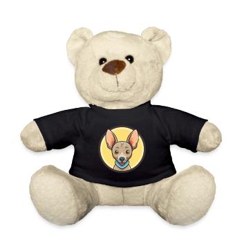 Ecuadorianische haarlose Hunderasse Lustige Karikatur Kawaii - Teddy - Schwarz - Vorne