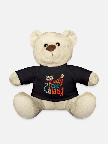 Crazy Cat Lady: Lustiges und skurriles Design - Teddy - Schwarz