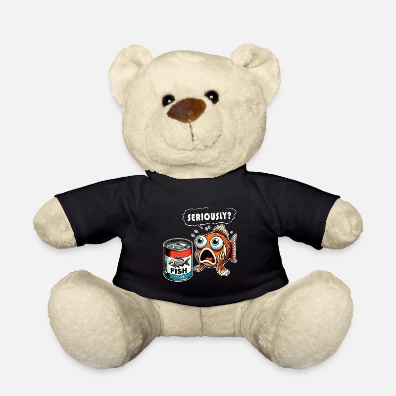 Funny canned fish design - Teddy Bear - black