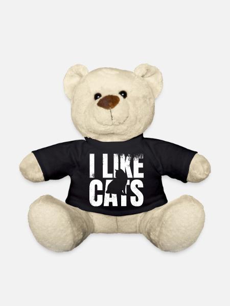 Ich mag Katzen - Teddy - Schwarz