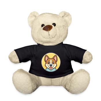 Telomian Chien Race Coloré Dessin Animé Kawaii Clipart - Nounours - noir - Devant