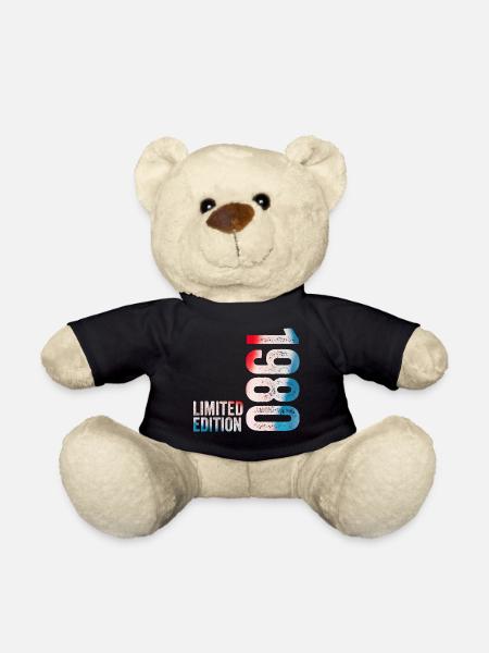 1980 1980 Limited Edition Birthday Gift - Teddy Bear - black
