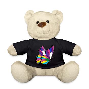 Schmetterling pansexual bisexual androgyne - Teddy - Schwarz - Vorne