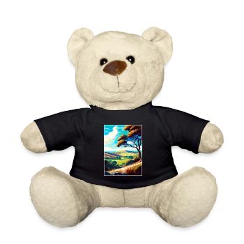 Mendip Hills Anob Travel Poster Souvenir Paint WPA - Teddy Bear - black - Front