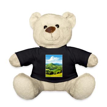Malvern Hills Aonb Travel Poster Souvenir Paint WP - Teddy Bear - black - Front