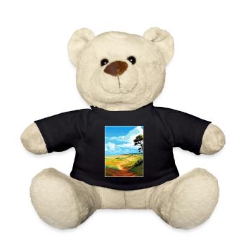 Suffolk Coast Heaths Travel Poster Souvenir WPA - Teddy Bear - black - Front