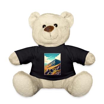 Mourne Mountains Aonb Travel Poster Souvenir WPA - Teddy Bear - black - Front