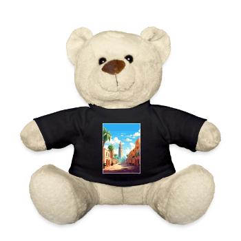 Casablanca Marokko Reiseposter Souvenir Farbe WP - Teddy - Schwarz - Vorne