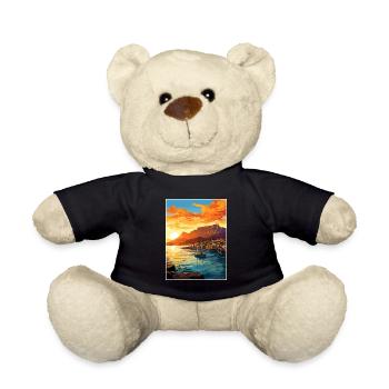 Cape Town Afrique du Sud Affiche de voyage Souvenir WPA - Nounours - noir - Devant