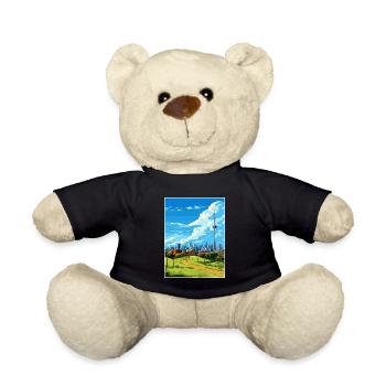 Johannesburg Südafrika Reiseposter Souvenir - Teddy - Schwarz - Vorne