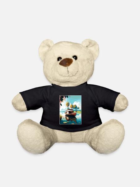 Kerala Indien Reise Poster Souvenir Postkarte Farbe - Teddy - Schwarz
