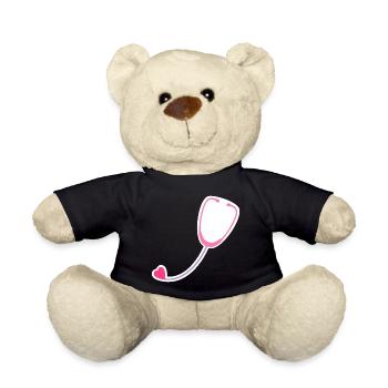 Coloured stethoscope - Teddy Bear - black - Front