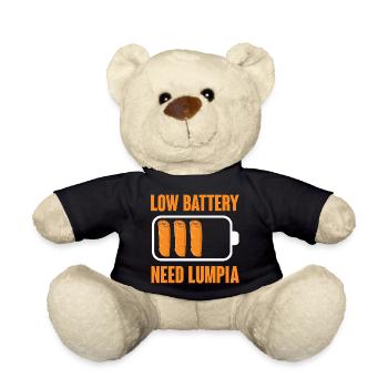 low battery need lumpia Design for a enthusiast of - Teddy Bear - black - Front