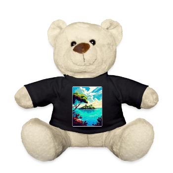Belize Caribbean Travel Poster Souvenir Paint WPA - Teddy Bear - black - Front