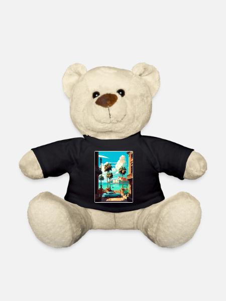 La Havane Caraïbes Voyage Affiche Souvenir Peinture WPA - Nounours - noir