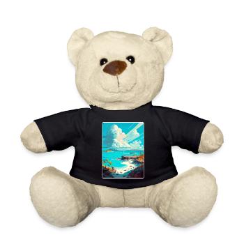 Exuma Caribbean Travel Poster Souvenir Paint WPA - Teddy Bear - black - Front