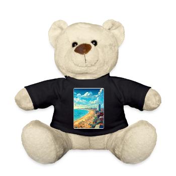 Mar del Plata Affiche de voyage Peinture Souvenir WPA - Nounours - noir - Devant