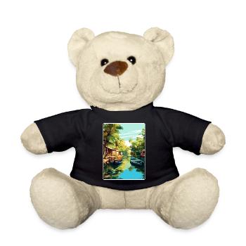 Tigre Argentina Travel Poster Souvenir Paint WPA - Teddy Bear - black - Front