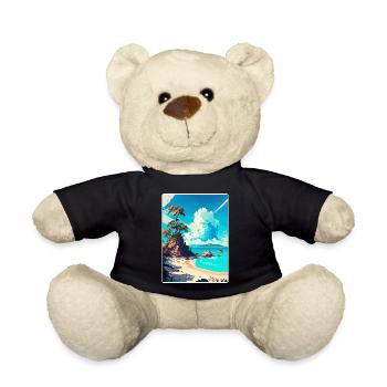 Ko Samui Thaïlande Affiche de voyage thaïlandaise Souvenir WPA - Nounours - noir - Devant