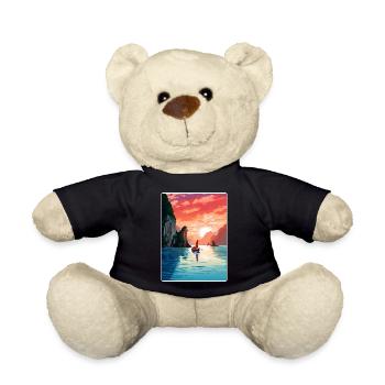 Ha Long Bay Vietnam Islands Travel Poster Souvenir - Teddy Bear - black - Front