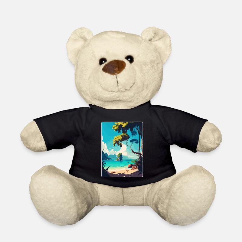 Phuket Thailand Thailand Reise Poster Souvenir WPA - Teddy - Schwarz