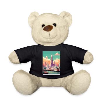 Bangkok Thailand Thai Reise Poster Souvenir WPA - Teddy - Schwarz - Vorne