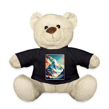 Mount Everest China Vintage Travel Poster Souvenir - Teddy Bear - black - Front