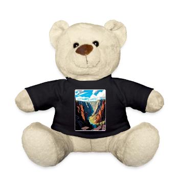 Black Canyon National Park Colorado Travel Poster - Teddy Bear - black - Front
