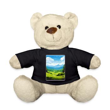 Affiche de voyage du parc national des Great Smoky Mountains - Nounours - noir - Devant