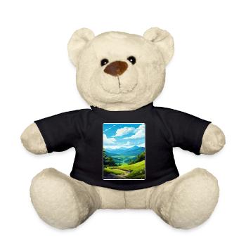 Affiche de voyage du parc national des Great Smoky Mountains - Nounours - noir - Devant