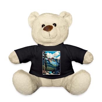 Rocky Mountain Nationalpark Colorado Travel Card - Teddy - Schwarz - Vorne