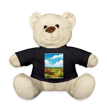 Theodore Roosevelt National Park Travel Poster WPA - Teddy Bear - black - Front