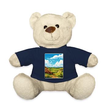 Theodore Roosevelt National Park Travel Poster WPA - Teddy Bear - french navy - Front