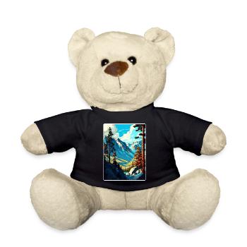Kings Canyon National Park Travel Poster Souvenir - Teddy Bear - black - Front