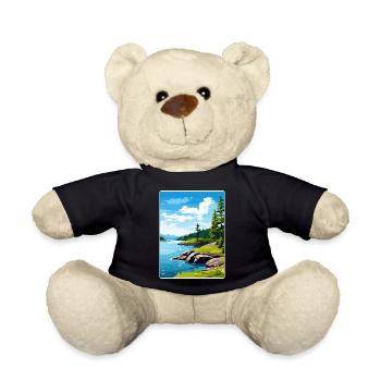 Isle Royale Nationalpark Reiseposter Souvenir - Teddy - Schwarz - Vorne