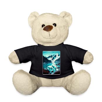 Glacier Bay National Park Travel Poster Souvenir - Teddy Bear - black - Front