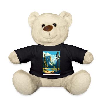 Parc national de Yosemite Affiche de voyage Souvenir WPA - Nounours - noir - Devant