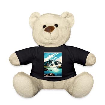 Kenai Fjords Nationalpark Reiseplakat Souvenir - Teddy - Schwarz - Vorne