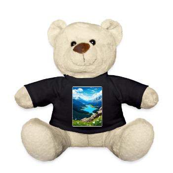 Parc national Banff Canada Affiche de voyage souvenir - Nounours - noir - Devant