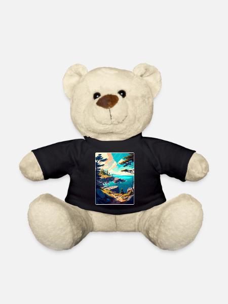 Acadia Nationalpark Reiseposter Souvenir WPA - Teddy - Schwarz