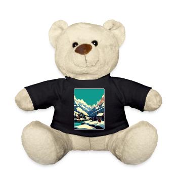 Verbier Ski Resort Mountain Switzerland Travel WPA - Teddy - Schwarz - Vorne