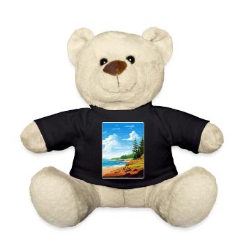 Acadia National Park Travel Poster Souvenir WPA - Teddy Bear - black - Front